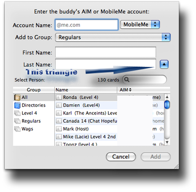 AIM Option to Add Buddy