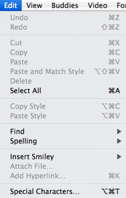 Edit Menu pic