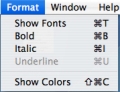 Format Menu