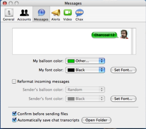 Messages Pane Picture