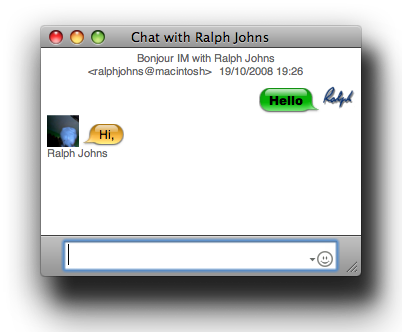 Text Chat Window