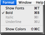 Format Menu